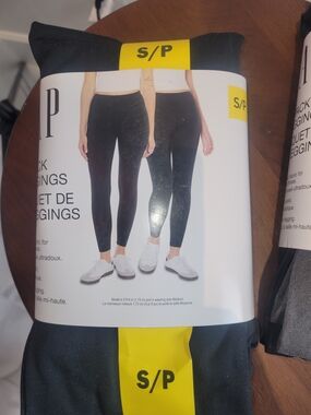 NWT Black Women's Leggings S/P 2 Pairs Small